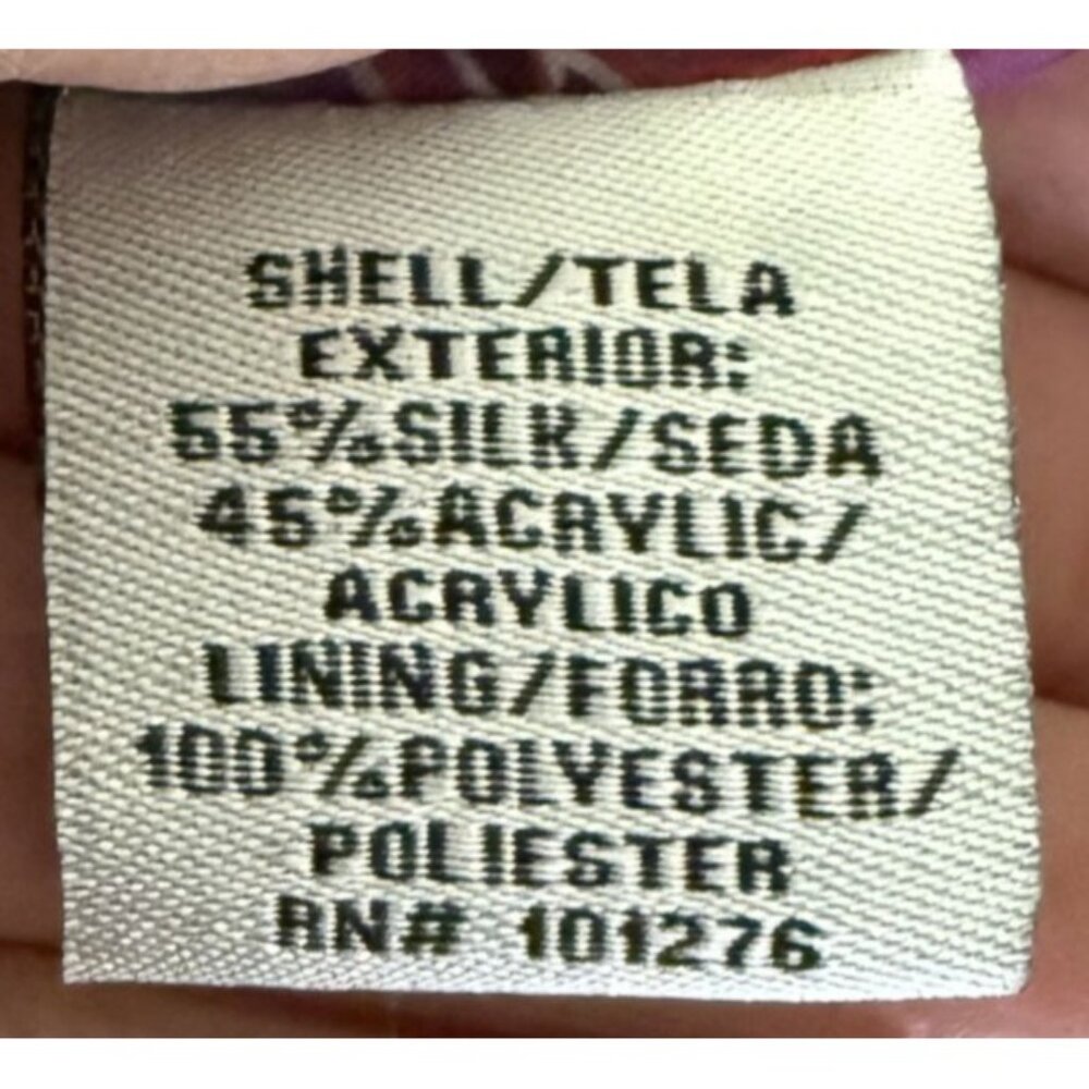 Y2K Pink Purple Coat Tweed Long I.C.E. Size 10 Belted Silk Blend Pastel - Picture 6 of 7